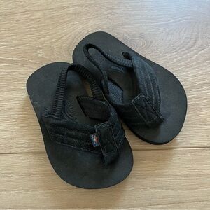 Rainbow Kids Sling Back Sandals Black Size 5-6